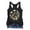 Black, variant on Womens Scoop Neck Sleeveless Tank Top Floral Graphic Print Summer Racerback Casual Beach Tee Loose Fit Apparel