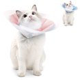 thumbnail image 2 of BeesClover Cat Cone Collar Adjustable Double-layer Elizabethan Collar For After Surgery Recovery Pet Cone For Cats Kittens Rabbits, 2 of 8
