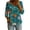 #148-Green, variant on 3/4 Sleeve Tops for Women Plus Size Casual Color Print V Neck Button Down Shirts for Daily Wear, Outdoor Vacation