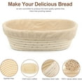 thumbnail image 4 of Bread Proofing Basket 9 inch Round & 10 inch Oval Rattan Banneton Proofing Basket Set of 2,with Bread Lame + Dough Scraper + Silicone Brush Bread Making Tools for Bakery Home Bakers, 4 of 7