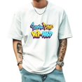 thumbnail image 2 of Men's T Shirts New Trendy Sports Shirt Round Neck Patterned Tee Loose style Creative Gifts for Friends L, 2 of 4