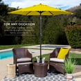 thumbnail image 4 of Best Choice Products 7.5ft Heavy-Duty Outdoor Market Patio Umbrella w/ Push Button Tilt, Easy Crank - Yellow, 4 of 8
