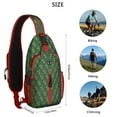 thumbnail image 5 of Sling Backpack,Green Christmas Tree Pattern Crossbody Bag with Water Bottle Holder,Waterproof Sling Bag for Men/Women with Chest Phone Holder for Hiking,Travel, 5 of 6