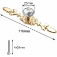 thumbnail image 2 of Perilla de puerta de diamante 6 piezas Perillas de puerta de cristal dorado Perilla para muebles Manija de muebles de diamante Perillas de cristal de diamante para decoración del hogar con tornillos,, 2 of 5