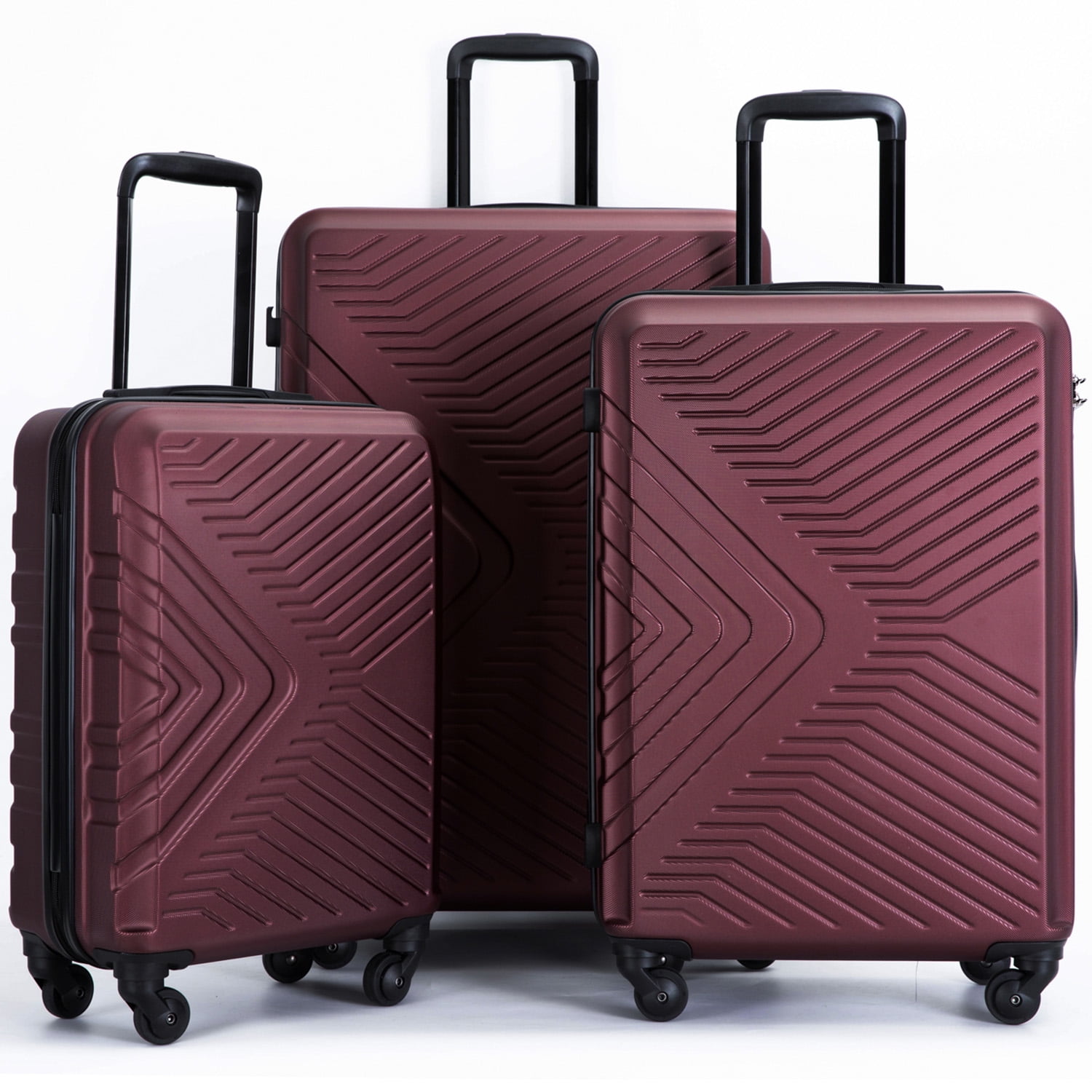 Red Hardcase Roller Luggage Set (28', 24' and 20') main image 0