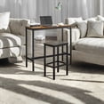 thumbnail image 3 of LEDREM 2-Pack Industrial Bar Stools - 264lb Capacity, Space-Saving Design, Footrest, Easy Assembly, Charcoal Gray and Black, 3 of 6