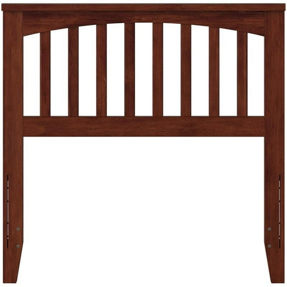 Kingfisher Lane Mission Twin Wood Headboard in Walnut