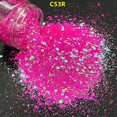 thumbnail image 1 of 20 g/bolsa láser hexágono holográfico brillo grueso puntas de uñas polvo de brillo copos de sirena brillo resina cristal barro Tan Jianjun unisex, 1 of 2