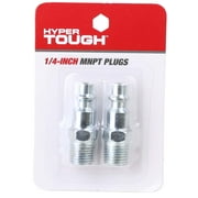 Hyper Tough 1/4-inch Air Industrial Steel MNPT Plug Set, Model 12-225-2HT, 2pcs Pack