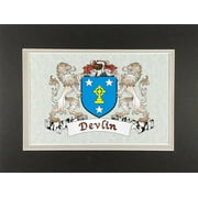 Devlin Irish Coat of Arms Print - Frameable 9" x 12"