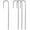 16"- 8Pcs, variant on Rebar Stakes, 16 Inch Heavy Duty Galvanised Steel Rebar Ground Stakes, Fence Anchors, Ground Stakes with Hook, Ground Blind Stakes for Marquees, Gazebos, Tents, Trampolines, Camping (8pcs)