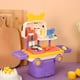 thumbnail image 5 of 1 Juego de juguetes de cocina, juego de simulación, accesorios para banco de cocina, juguetes de cocina para niños, juego de comida, coche para tirar, juguetes para niños con almacenamiento, 5 of 5