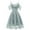 A-Light blue, variant on Women's Floral Lace Cold Shouder Dress Swing Prom Party Cocktail Vintage Dresses Ruffle Sleeve Casual Fall Midi Dress Pleated