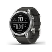Garmin fenix 7 47mm Multisport GPS Smartwatch, Silver with Graphite Band