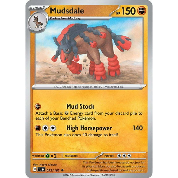 Pokemon Scarlet & Violet Temporal Forces Uncommon Mudsdale #92