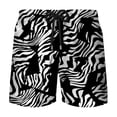Fashion Striated Graphic Beach Shorts Pants Men 3D Printed Hawaii Swim