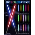 thumbnail image 2 of JvmuSaber Real Lightsaber Toys Fx Saber Dueling Force RGB Sword 15 Colors 3 Sound Modes for Adults, Black, 2 of 7