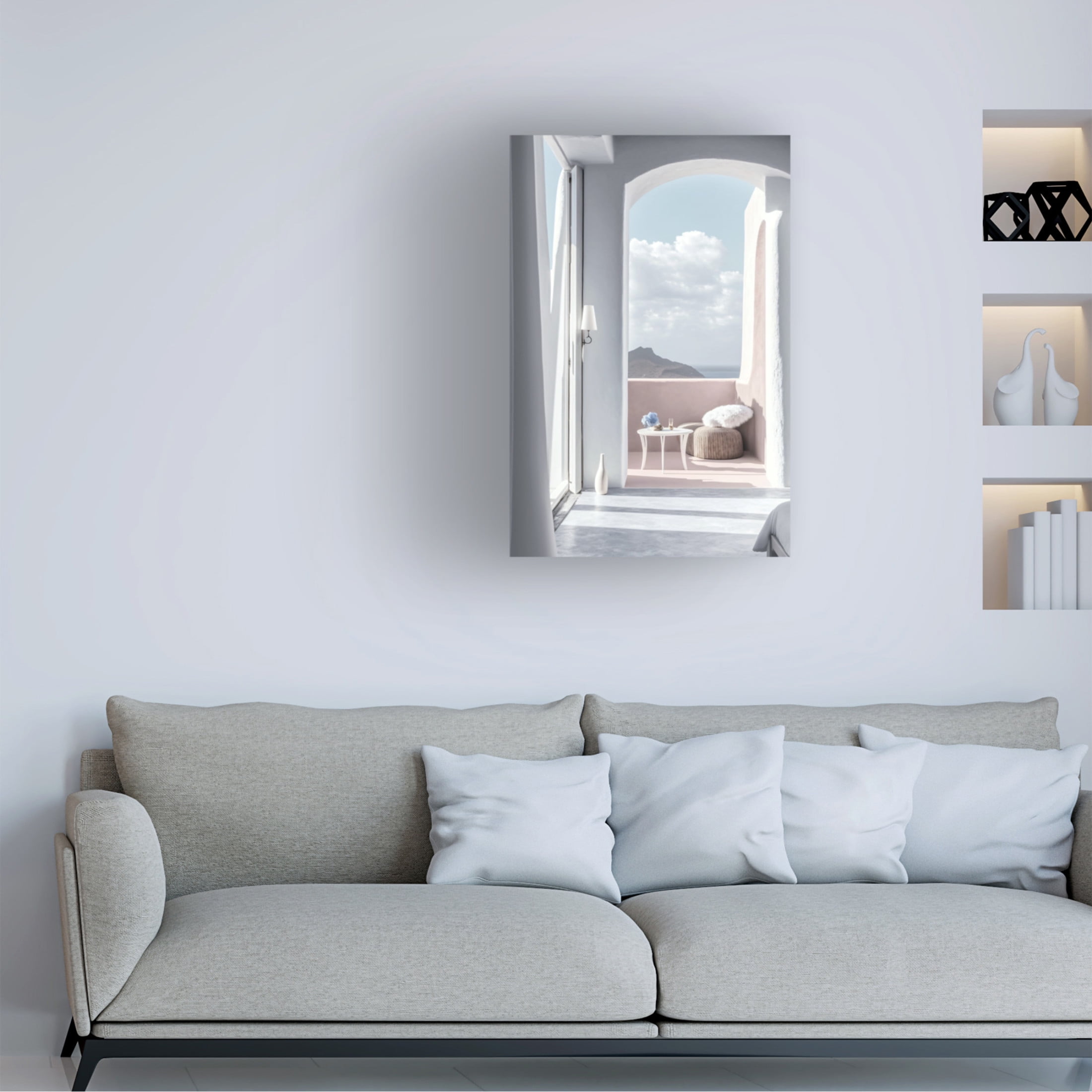 Canvas Wall Art - Ray Heere 'Architectural Photography Balconies 9' Wall Art for Living Room, Bedroom, or Office Décor by Trademark Fine Art - 16 x 24 Inches