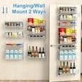 thumbnail image 6 of Over the Door Pantry Organizer, 8-Tier Over the Door Organizer with Adjustable Basket, Pantry Door Organization for Pantry Kitchen Storage Room Spice Rack, White, 6 of 6