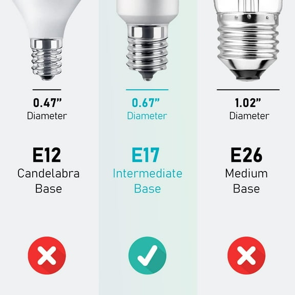 OPVM-E17 Intermediate Base LED Bulb, 6W (60 Watt Equivalent) G14 Globe Ceiling Fan Light Bulbs, Daylight White 5000K, 600 Lumens, Non-Dimmable, Pack of 6