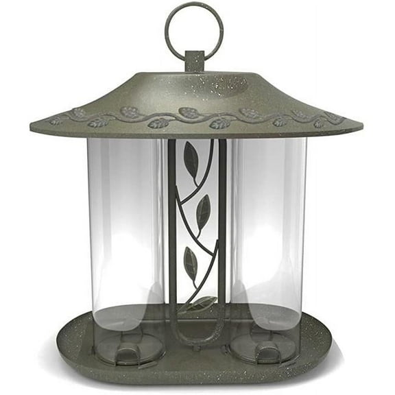 Peckish Secret Garden Dual Seed Wild Bird Feeder, Green