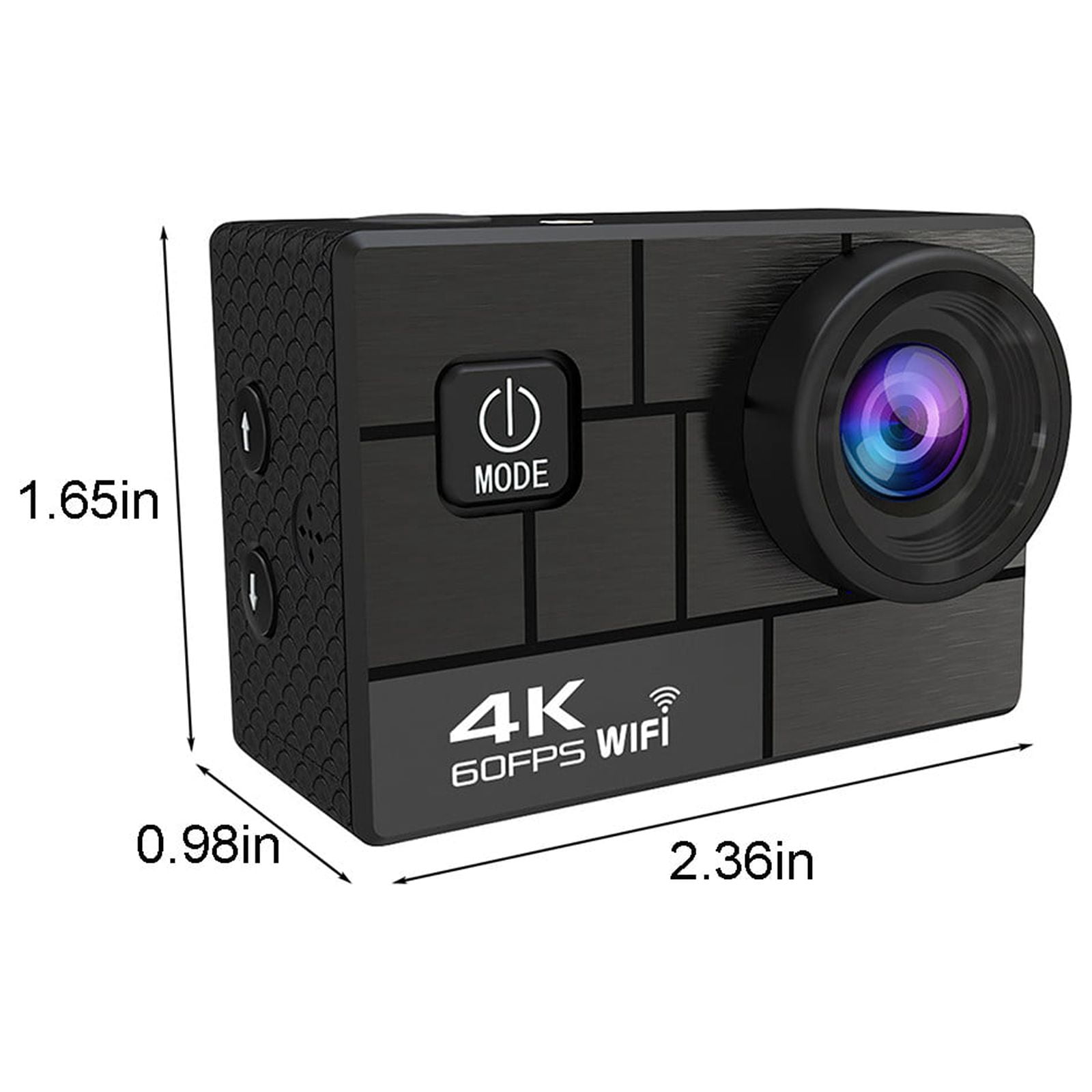 TOUMENY 4K Sports Camera with WiFi Remote, Ultra HD Action DV Camcorder 30M Waterproof Intelligent Anti-Shake, 170° Wide Angle Sports Video Camera for Bicycle Helmet Outdoor Adventure