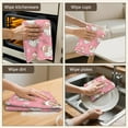 thumbnail image 6 of 2 Pcs Funny Kitchen Towels,Pink Christmas Santa Pattern Microfiber Dish Towels,Kitchen Tea Towels,Kitchen Towel Set (18" X 26"), 6 of 7