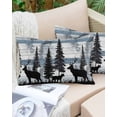 thumbnail image 6 of Vintage Bear Throw Pillow Cover 24 x 36 Inch Decorative Pillow Cover Farmhouse Trees Mist Forest Wooden Grain Lumbar Pillowcase Seasonal Rectangle Cushion Case for Couch Sofa Bed Living Room, 6 of 7