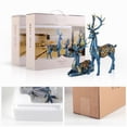 thumbnail image 3 of FYCONE Statues for Home Decor Figurines Sculptures Modern Large Deer Decorations Center Table Living Room Resin 2pcs Big Shelf Accents Bookshelf Fireplace Items Christmas Reindeer, 3 of 3