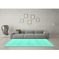 thumbnail image 3 of Ahgly Company Indoor Square Oriental Turquoise Blue Traditional Area Rugs, 7' Square, 3 of 4
