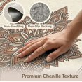 thumbnail image 6 of ODIKA 2'x3' Washable Accent Rug Dirt Dashed Trapper Border Door Repeating Neutral Tones Trapping for Bedroom, Nursery, RV, Pet Friendly, Bedside Mat, 6 of 7