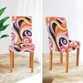 thumbnail image 3 of Yayeee 2 Pack Dining Chair Covers Stretch Parson Chairs Slipcovers Seat Protector, Swirling Circles, 3 of 6