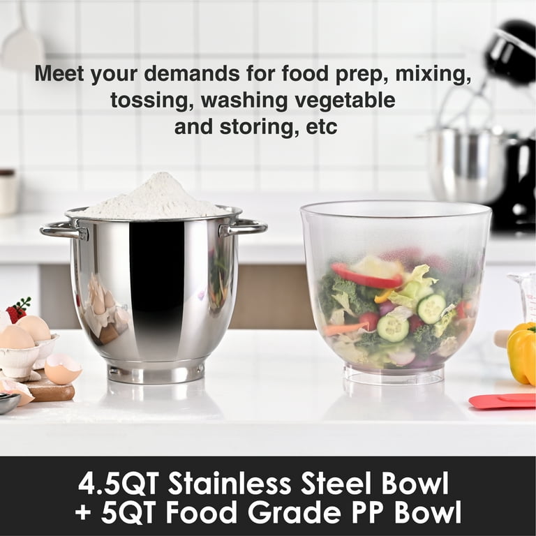 Kitchen in the box 10 Speeds Stand Mixer with 4.5QT+5QT Two