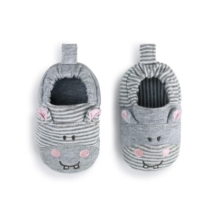 

Hippo Grey Stripe 6 - 9 Months Cotton and Polyester Infant Bootie Socks