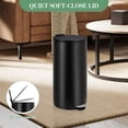 thumbnail image 4 of Ataucjin 8 Gallon Round Trash Can with Soft-Close Lid and Foot Pedal, Compact Kitchen Trash Can with Removable Liner Bucket, Stainless Steel Garbage Bin for Office, Bedroom, 4 of 6