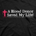 thumbnail image 4 of T-Shirt Graphique à Manches Courtes Col Rond Unisexe en Coton Noir avec Croix de Donneur de Sang, 4 of 7