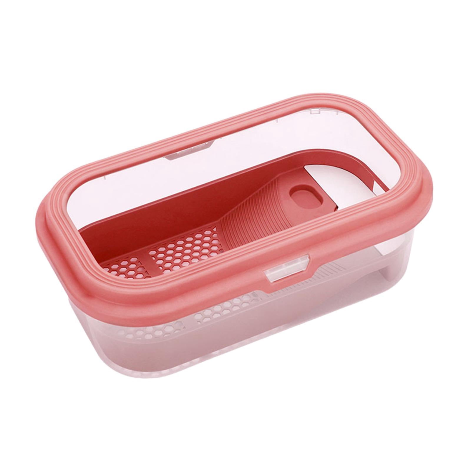 oshhni Small Turtle Tank Habitat with Breeding Hatching Area Case Indoor Decor M pink
