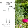 thumbnail image 4 of Shepherd Hooks Rust Garden Stake Outdoor Metal Plant Stand Hanger Bird Feeder Pole 120X10X1cm, 4 of 4