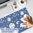 thumbnail image 4 of Long Mouse Pads for Desk,Baseball Stars Pattern Desk Mats on Top Of Desks, Desk Mouse Pad Extra Large with 3mm Non-Slip Base and Stitched Edge for Gaming,Office,Work,Home 31.5"x11.8", 4 of 6