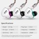 thumbnail image 4 of Sidaley CCA C10 4BA 1DD 5 Unidad de unidad Auriculares híbridos en la oreja Auricular HIFI DJ Running Deportes Auricular Desmontable Desmontar 2PIN Cables de audio/vídeo verde Estándar, 4 of 6
