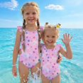 thumbnail image 7 of Abcomgle Baby Swimsuit Girl Stretchy One Piece Swimsuit for Girls Cute Gradient Stars Ruffled Bathing Suits for Girls, 7 of 7