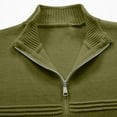 thumbnail image 5 of BXINGOHAI Men's Fleece Full Zip Sweater Stand Collar Jackets Soft Warm Windproof Casual Coats with Pockets Today Army Green,XL, 5 of 6