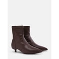 thumbnail image 2 of Scenario Women's Stretch Kitten Heel Faux Leather Booties, 2 of 7