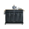 thumbnail image 6 of Home Styles Dolly Solid Hardwood Madison Kitchen Island Cart in Black, 6 of 7