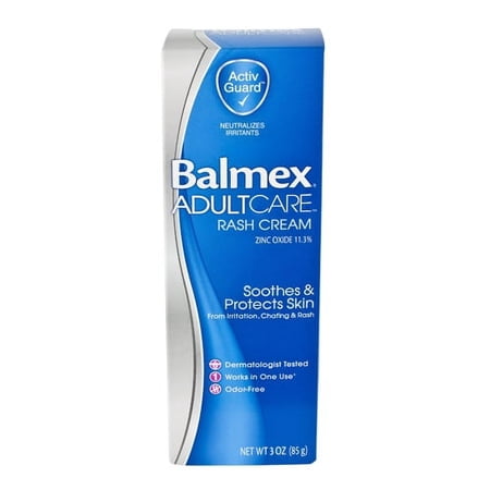 Balmex Adult Care Rash Cream with Zinc Oxide, 3 Oz, 6 Pack