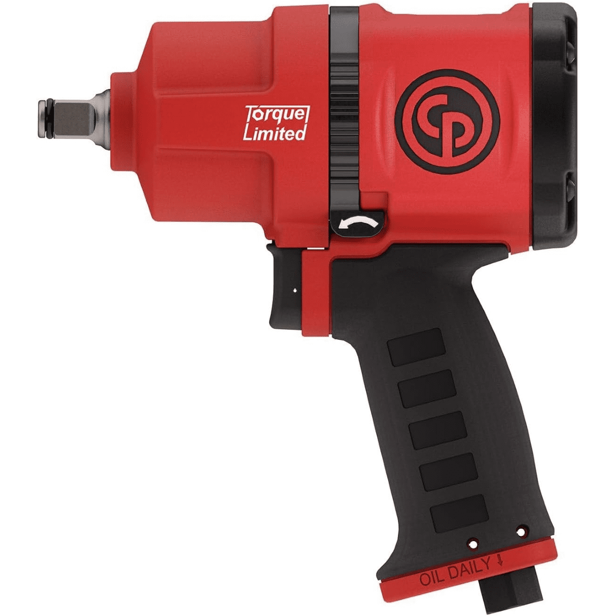Chicago Pneumatic CP7748TL - 1/2 Inch Air Impact Wrench, Torque Limited, Pistol Handle, Max Torque Reverse Output 960 ft.lbs / 1300 Nm - 7000 RPM, Twin Hammer