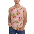 thumbnail image 1 of Balery Strawberry Floral Camisetas sin mangas para hombre, absorbe la humedad y protege contra el mal olor.-3X-Large, 1 of 7