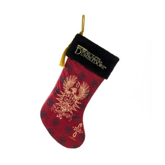 Kurt S. Adler Harry Potter Fantastic Beasts Secrets of Dumbledore Stocking, Red