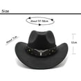 thumbnail image 6 of DOPI Men Hat & Women's Woven Classic Cattleman Hat Winter Outdoor Cowboy Baseball Caps KhakiOne size, 6 of 6