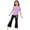 Purple, variant on ITSAME Girls Outfits 2-Piece, Crewneck T-Shirts and Flared Pants Bow Print Casual Clothes Set Purple Size 6